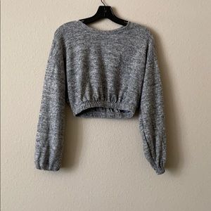 Grey cropped sweater